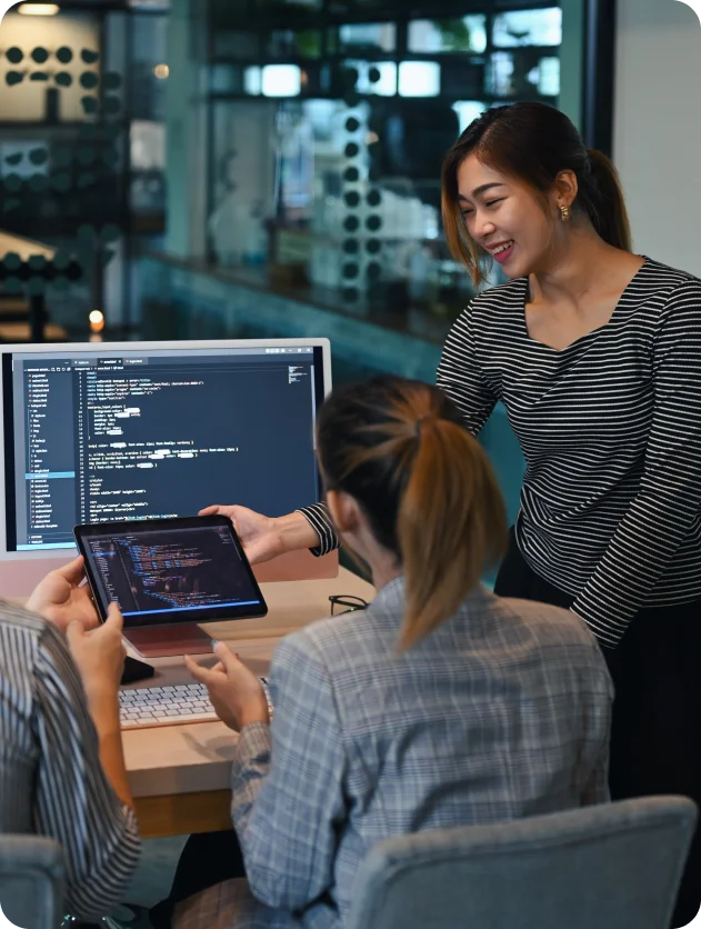 Designer at work on a website layout